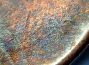 Lincoln-Memorial-Cent--Struck-Through-Die-Cap-Or-Grease?